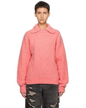 Adererror Erete Long Sleeve Polo - Pink