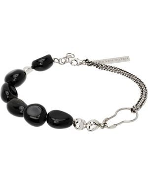Dries Van Noten Beaded Stone Bracelet - Black