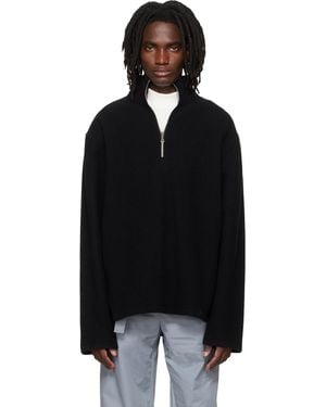 Rier Fleece Athletic Jumper - Black