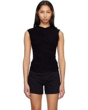 Agolde Ester Twist Tank Top - Black