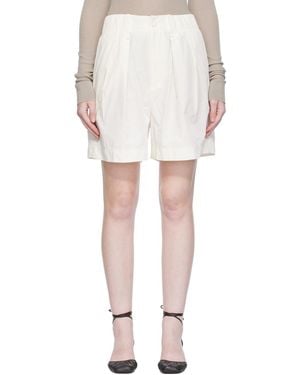 Issey Miyake Off- Crumpled U Shorts - White
