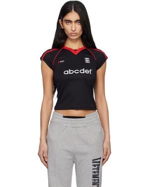 Vetements Alphabet Football Jersey T-Shirt - Black