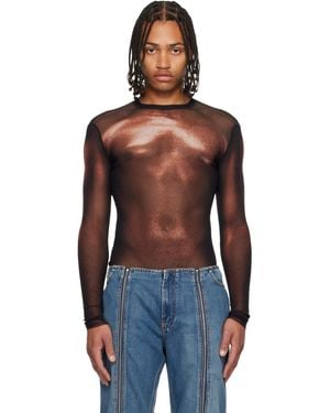 Jean Paul Gaultier 'The Bronze Body Dust' Top - Black