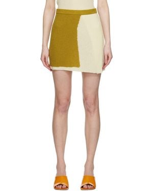 Eckhaus Latta Off- & Tan Coastal Miniskirt - Yellow