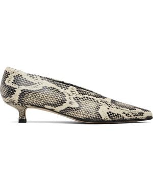 Aeyde Leather Snake Print Clara Court Shoes 35 - Multicolour