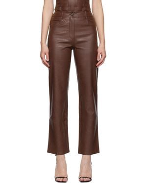 Miaou Junior Synthetic Leather Trousers - Brown