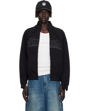 Vetements 'Amsterdam' Patched Zip Sweatshirt - Black
