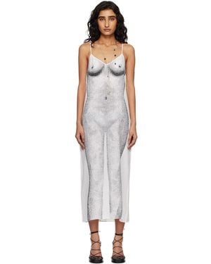Moschino Printed Crepe Midi Dress - Black