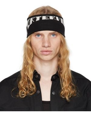 Rick Owens Porterville Cotton Knit Headband - Black