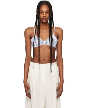 Dries Van Noten Striped Bra - Black