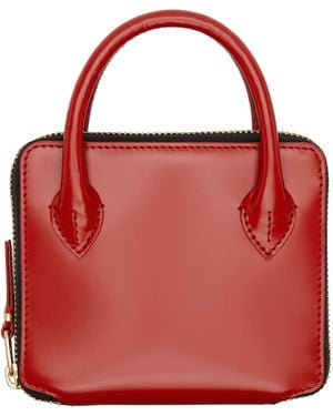 Comme des Garçons Handles Medium Zip Wallet - Red