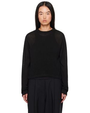 Cordera Viscose Long Sleeve T-Shirt - Black