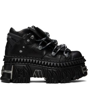 Vetements Baskets Noires À Plateforme À Flammes Gaufrées Édition New Rock