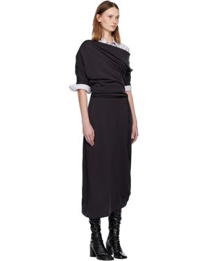 Lemaire Twisted Hem Dress in Black | Lyst