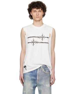 THUG CLUB Cross T Sleeveless Tank Top - White
