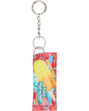 Balenciaga Snack Pouch Charm Keychain - White