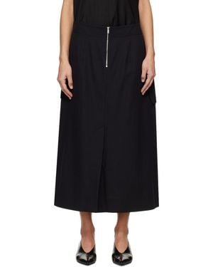 Studio Nicholson Tyrell Midi Skirt - Black