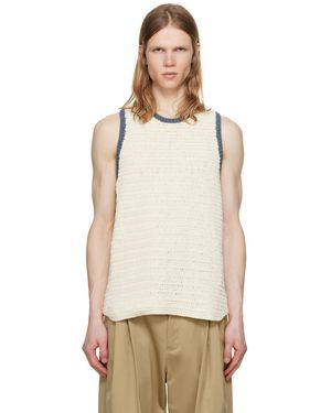 rice nine ten Off- Crochet Trim Tank Top - Multicolour