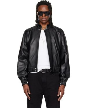 Lu'u Dan Blouson Leather Jacket - Black