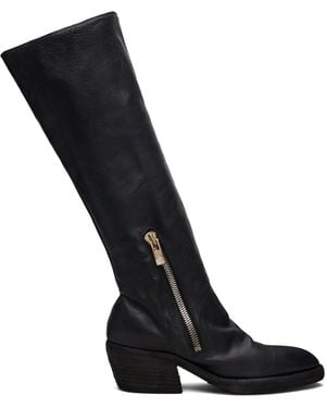Guidi Soft Horse Side Zip Hi Boots - Black