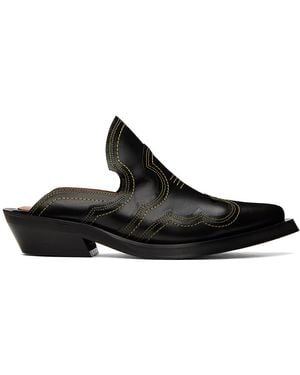 Ganni Black & Yellow Western Mules