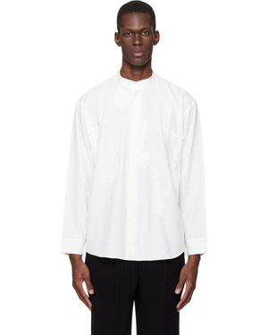 Homme Plissé Issey Miyake Embroidery Press Shirt - White