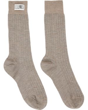 MM6 by Maison Margiela Wool Blend Socks - Grey