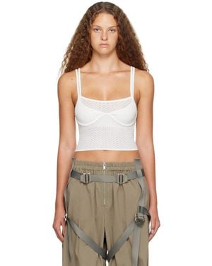 Dion Lee White Serpent Tank Top