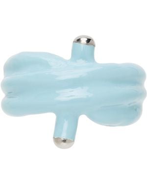 Columbia Ssense Exclusive Alan Crocetti Edition Double Knot Ring - Blue