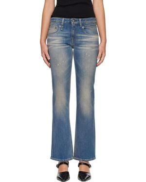 R13 Jean Évasé Boy Bleu