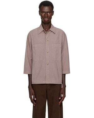 Lemaire Taupe Military Shirt - Brown