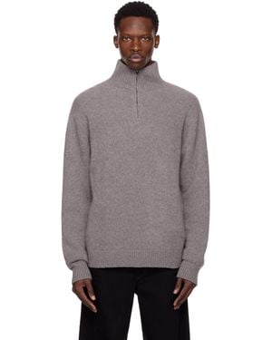 The Elder Statesman Relaxed Half-Zip Sweater - Multicolor