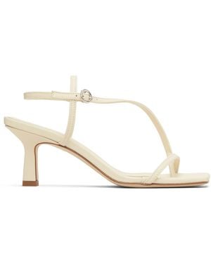 Aeyde Off- Elise Leather Toe-Post Heeled Sandals - Black