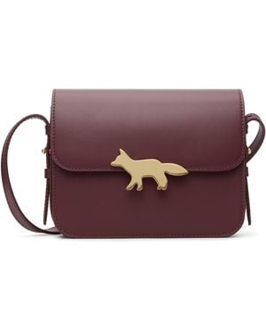 Maison Kitsuné Burgundy Edie Bag - Purple