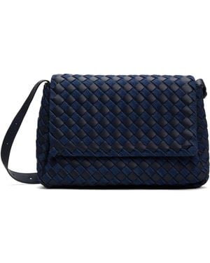 Bottega Veneta Large Cobble Messenger Bag - Blue
