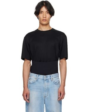 Mugler Boxy Corset T-Shirt - Black