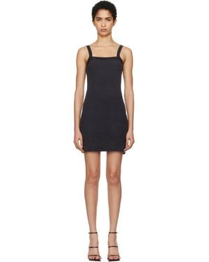 Alexander Wang Waffle-Knit Cotton Stretch Minidress - Black