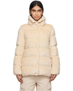 Moncler Cochevisse Corduroy Short Down Jacket - Natural