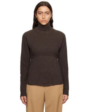 WOOYOUNGMI Grey Layered Turtleneck - Black