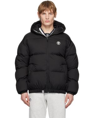 Aape By A Bathing Ape 'Aape Now' Hoodie Down Jacket - Black