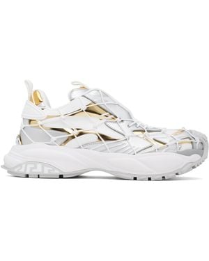 Versace ホワイト＆シルバー Mercury M_Vs_03 スニーカー - ブラック