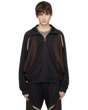 JiyongKim Sun-Bleached Track Jacket - Black