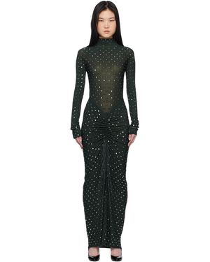 Alaïa Draped Maxi Dress - Black