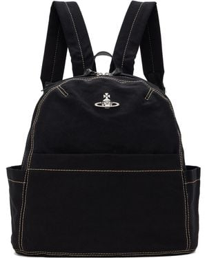 Vivienne Westwood Buckled Backpack in Black | Lyst