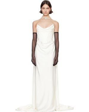 Vivienne Westwood Ssense Bridalカプセルコレクション Galaxy Cape マキシドレス - ホワイト