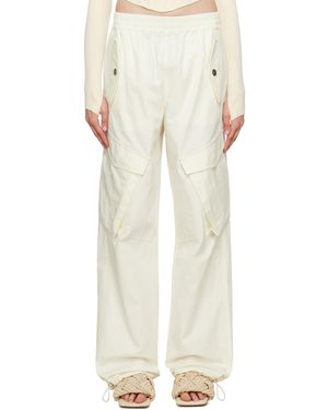 Dion Lee ホワイト エラスティック トラウザーズ - ナチュラル