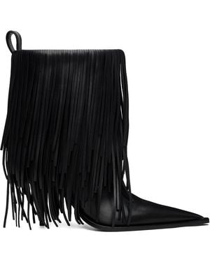 Balenciaga Avenue Fringe Boots - Black