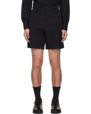 lesugiatelier Pin Tuck Shorts - Black