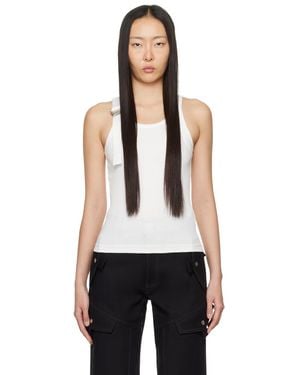 Dion Lee White Safety Slider Tank Top - Black