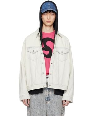 Acne Studios ブルー リラックスフィット デニムジャケット - ホワイト